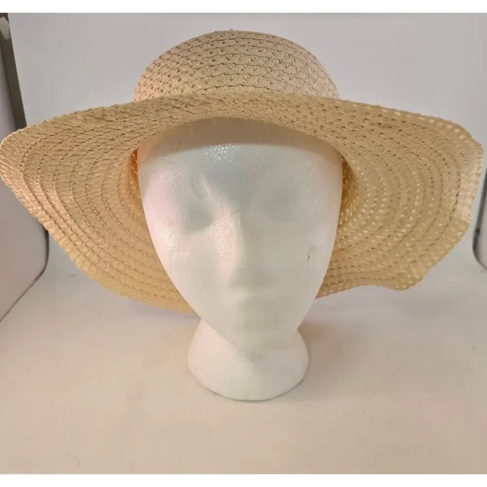 Straw Beach Hat Boho Adult Womens Sunhat Casual Outdoor Beach Ocean Sun Garden - Picture 3 of 9